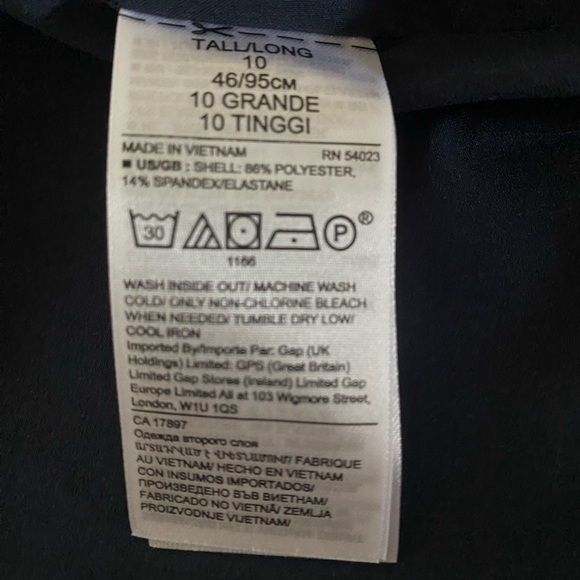 NEW Banana Republic Navy Long and Lean Performance Flyweight Blazer, 10 Tall - Picture 2 of 8